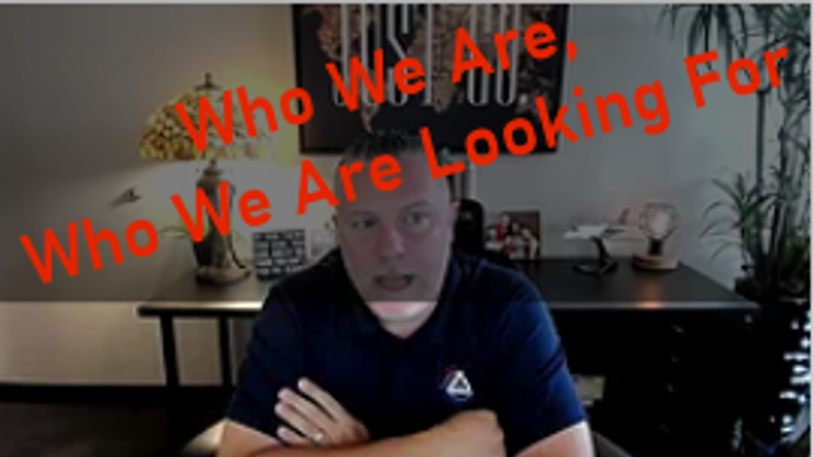 Who We Are, Who We Are Looking For